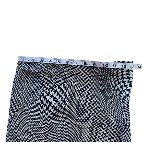 Urban Outfitters SMALL Houndstooth Black White Check Satin Long Midi Skirt - Picture 8 of 11